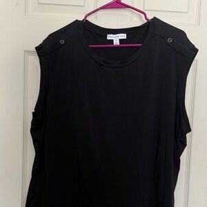 Women's Black Sleeveless Top